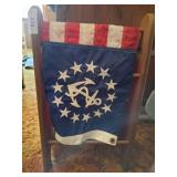 MINIATURE QUILT RACK WITH NAVY FLAG