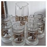 BEER PITCHER AND MUG SET