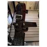 VINTAGE LEATHER POLICEMANS BELT WITHHOLSTERS