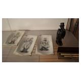 CAST ALUM RAVEN AND ANDREA PLATTERS