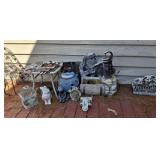 CONTENTS ON PORCHE, Dï¿½COR PITCHER PUMP FOUNTAIN,