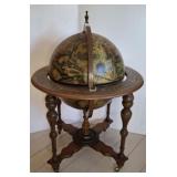 RETRO FLIP TOP GLOBE BAR CART