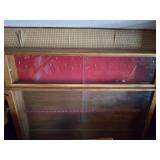 LARGE GUN DISPLAY CABINET GLASS DOORS