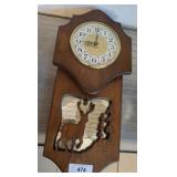 DEER THEMED WALL CLOCK 9X22