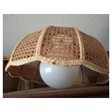 WICKER PENDULUM LIGHT 18IN