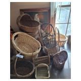 GROUP OF WICKER BASKETS