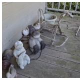 CONCRETE FIGURE, WOODEN MOOSE, MISC Dï¿½COR