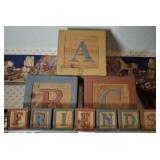 DECORATIVE LARGE BUILDING BLOCKS VINTAGE