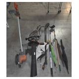 Yard Tools, Umbrellas, and Miscellaneous Items