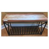 Handcrafted Console Table With Iron Frame and Wood
