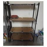 Black Metal Wire Storage Shelf Unit
