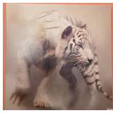 White Tiger Wall Art on Large Canvas 48x47