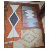 Three Geometric Patterned Area Rugs