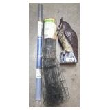 Garden Accessories Lot With Fiberglass Screen, Rol