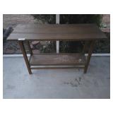Rectangular Wooden Console Table with Lower Shelf