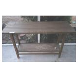 Rectangular Wooden Console Table with Lower Shelf