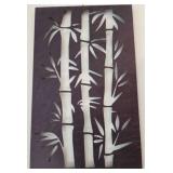 Metal Wall Art Panel Featuring Bamboo Design