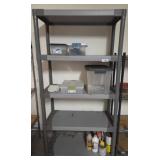 Gray Plastic Utility Shelving Unit