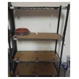 Black Metal Wire Storage Shelf Unit