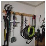 Garage Tools and Equipment Including Rake, Hedge T