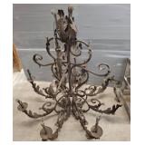 Wrought Iron Six-Light Chandelier