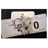 Heart-Shaped ï¿½Momï¿½ Pendant in Sterling Silver