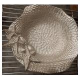 Silver-Tone Textured Decorative Bowl
