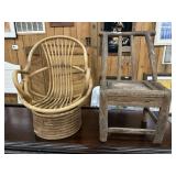 SWIVEL WOODEN CHILDS CHAIR, CHILDS CHAIR