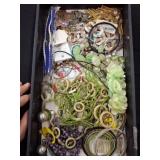 Costume Jewelry Lot in Tray