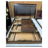 QUEEN HEADBOARD, FOOTBOARD, BOX SPRING, RAILS