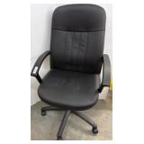 Black Faux Leather Office Chair