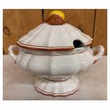 Ceramic Tureen with Lid and Handles