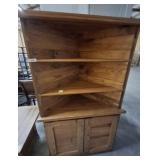 CORNER CABINET WITH SHELVES AND 2 DOORS
