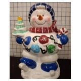 Holiday Ceramic Snowman Cookie Jar, HH Mark