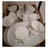 Noritake China Tea Set with Bamboo Motif