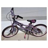 Purple and Pink Youth BMX-Style Bicycle with Decor