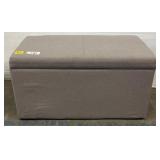 Gray Upholstered Storage Bench