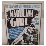 Framed ï¿½Marijuana Girlï¿½ Poster, 24ï¿½30 in