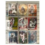 Nine Mixed Football Trading Cards