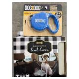 Dog Seat Cover and Retractable Leash Bundle
