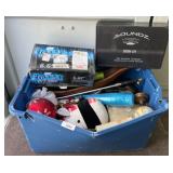 Household and Decorative Items in a Plastic Storag