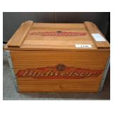 Budweiser Wooden Crate With Hinged Lid