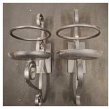 Black Metal Wall Candle Sconces