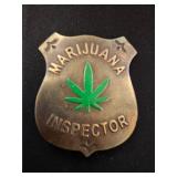 Metal Novelty Marijuana Inspector Badge