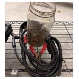 Jumper Cables, Mason Jar, and Screws