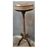 Wooden Pedestal Table with Tripod Base