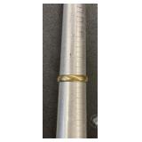 14 KT MAN'S WEDDING BAND, SIZE 11,  4.99 GRAMS