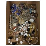Box Lot of Costume Jewelry and Watches