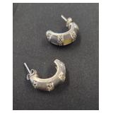 Sterling Silver Earrings with Marcasite Inlay