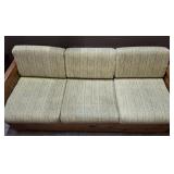 WOODEN 3 CUSHION SOFA